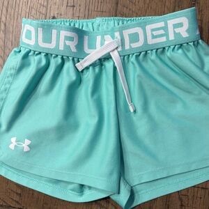 Under Armour Girls Youth XS Mint Green Athletic Shorts